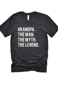 Grandpa Tee (Color: Charcoal, size: S)