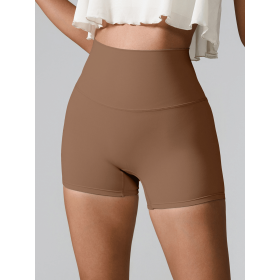 JupiterGear High-Waisted Shorts (Color: Chestnut, size: S)